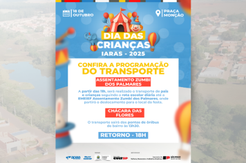 TRANSPORTE – FESTA DO DIA DAS CRIANÇAS 2025