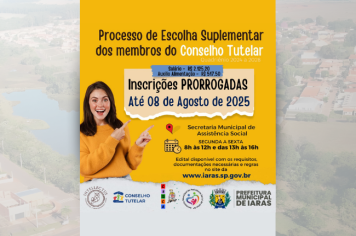 PROCESSO DE ESCOLHA SUPLEMENTAR DOS MEMBROS DO CONSELHO TUTELAR PRORROGADAS
