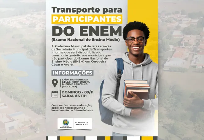 TRANSPORTE PARA PARTICIPANTES DO ENEM