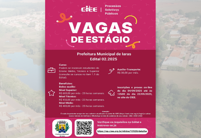 VAGAS DE ESTÁGIO