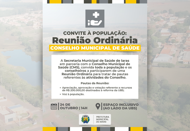 REUNIÃO ORDINÁRIA: CONSELHO MUNICIPAL DE SAÚDE